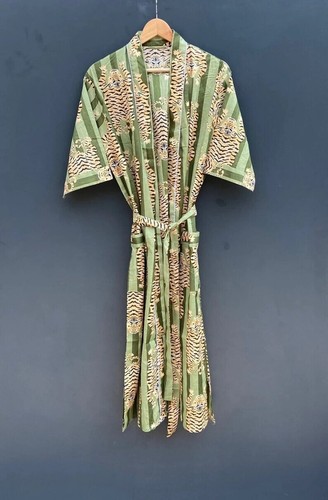 Cotton kimono robe dressing - kimono,