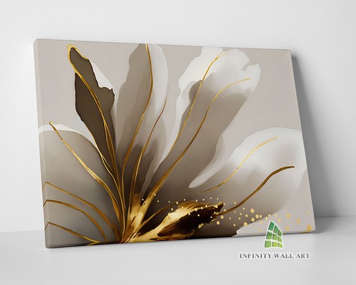 Gold lily flower - gold, art