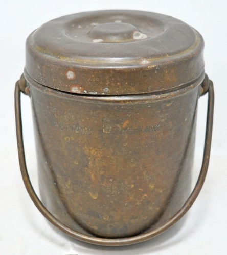 Antique brass round - antique, can