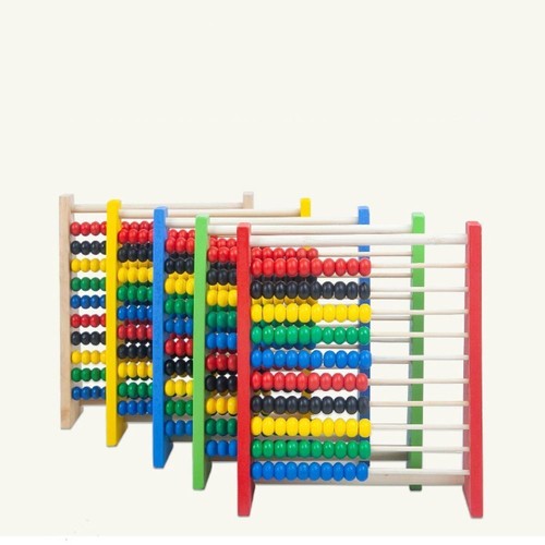 Wooden abacus - wooden, red