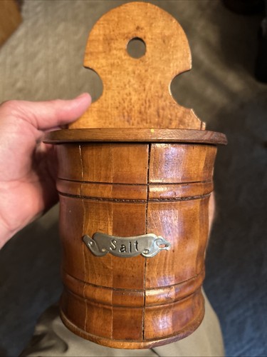 Antique primitive wooden - antique, salt