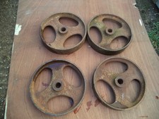 Four Cast Iron Wheels
