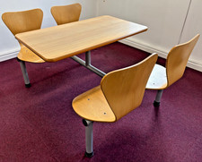 Beech Wood Canteen Seating Units - 4 Person (Double and Single Entry Available)