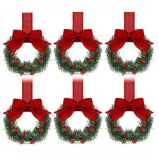 6Pcs Small Christmas Wreaths