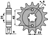 Pbr front sprocket - front, 276