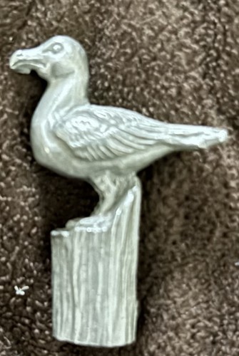 Vintage pewter bird - pewter,