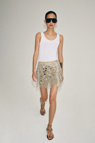Zara beaded knit mini skirt - zara,