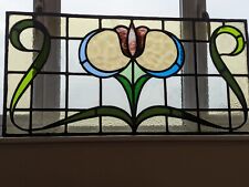 RENOVATED: Outstanding Victorian/Edwardian Large Stained Glass Fanlight