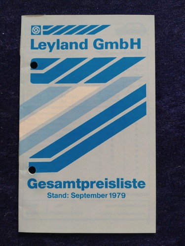 Leyland price list - price, 9.1979