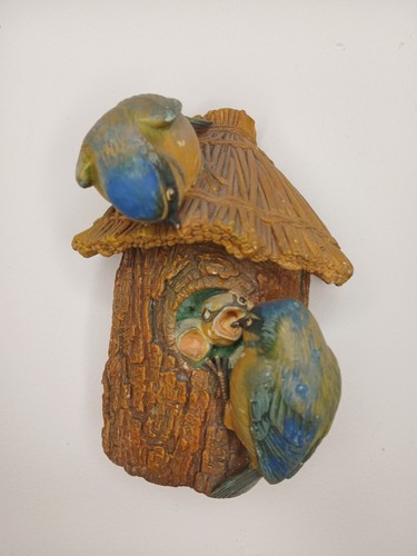Blue tits bossons - tits, chalkware