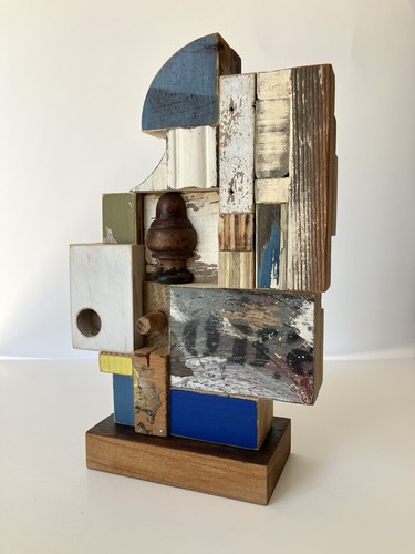 Abstract wood sculpture