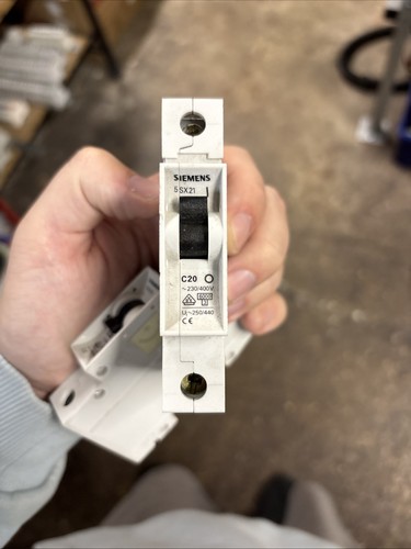Siemens mcb c20 amp 5sx21 - mcb, 20