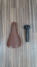 Fitbikeco Railed Bmx Brown Seat and Steel/Alloy 25.4 Seatpost Mid School BMX 