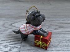 Small Scottie Yorkshire Terrier Dog Christmas Tree Decoration Ornament Figurine