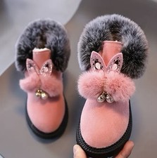 Girls' Winter Snow Boots with Bunny Ears