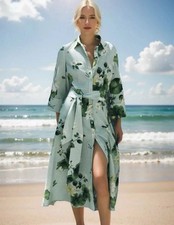 ZARA NEW WOMAN MIDI BELTED