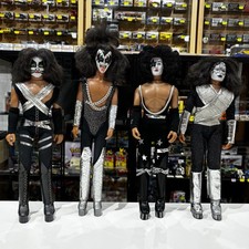 Mego KISS 12" Action Figure Dolls Complete Set of 4 1970's ORIGINAL & UNBOXED