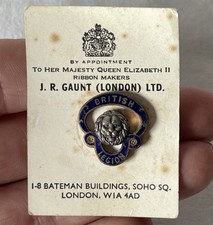 Vintage On Card Blue Enamel