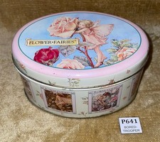 VINTAGE - FLOWER FAIRIES - OVAL METAL TIN - ESTATE OF CICELY MARY BARKER - 1992