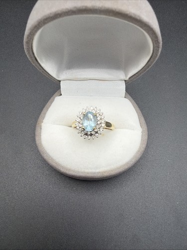 9ct gold aquamarine and - 9ct,