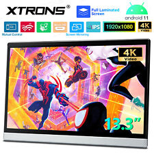 13.3'' Android 11 Car TV Headrest Monitor Video Player 4K HDMI RCA Smart Control