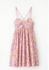 ZARA Pink Floral Pleated Mini