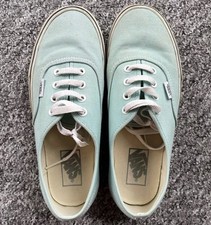 Women’s Turquoise White Vans Lace Up Trainers Uk Size 5