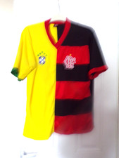 brazil /clube de regatas do flamengo commemorative no 10 football shirt large