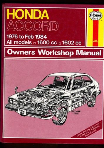 Honda accord 1976 - accord, haynes