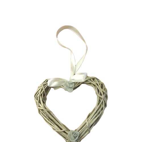 Wicker heart decoration 26cm - heart, x