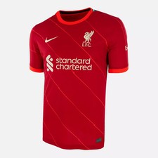 LIVERPOOL F.C Mens Red 2021/22 Nike Home Kit Football Shirt Jersey Large BNWT