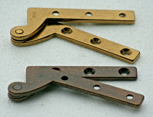 Brass cranked hinges - cranked,