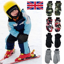 Kids Winter Gloves Snow Ski Gloves Waterproof Thick Inner Gloves for Children UK
