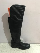 Cesare Paciotti knee high black womens size 7/ 41 boots shoes leather - KO