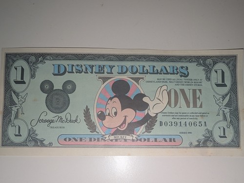 Disney dollar bill vintage - dollar,