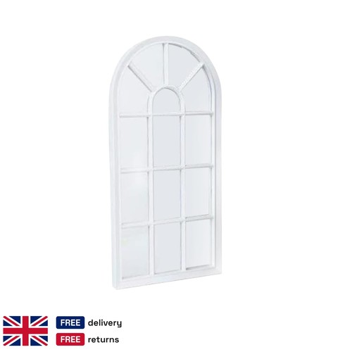Antique arched mirror white - arched,