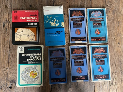 Vintage bartholomew maps half - bartholomew,