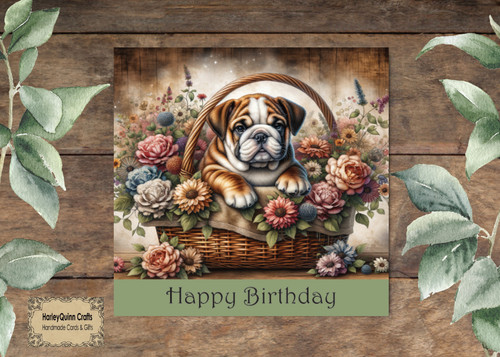 Dog 037 animal birthday card - dog,