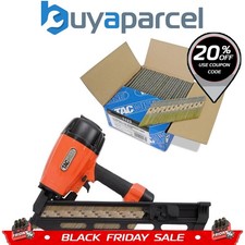 Tacwise KDH90V 2nd Fix Angled Strip Pneumatic Nail Gun Nailer + 2200 Ring Nails