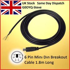 6 Pin Mini Din Plug Breakout Cable 1.8m Long CT-39A