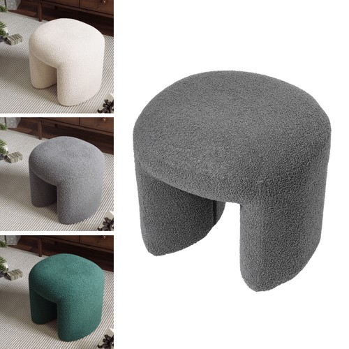 Teddy fleece ottoman pouffe - ottoman,