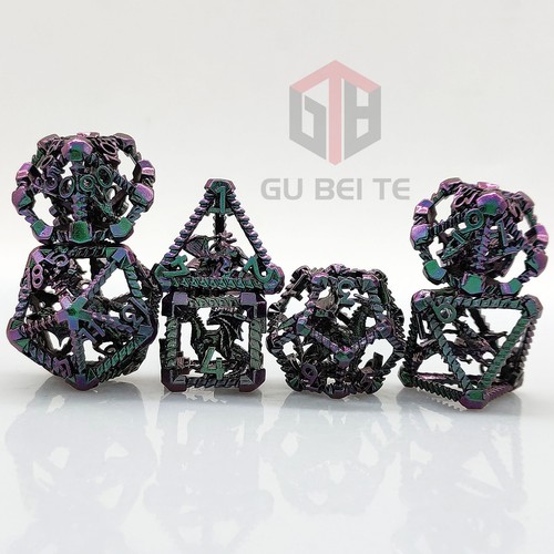 7pcs metal dnd dice - metal,