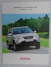 Honda Annual Report 2002 - Pilot,Element,Civic Hybrid,Motorcycles Gold Wing,Ape