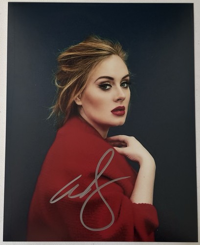 Adele signed photo 8x10 with - signed,