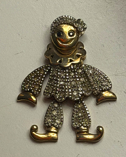 9ct yellow gold clown pendant - 9ct,