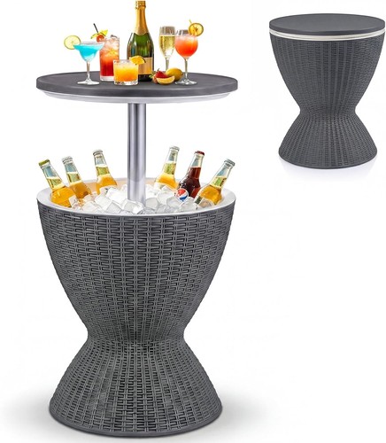 Outdoor ice cooler side - ice, table
