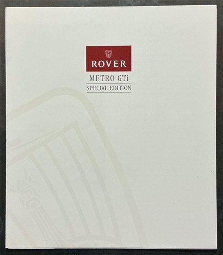 Rover metro gti special - rover,