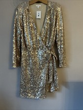 New H&M Stunning Gold Sequin