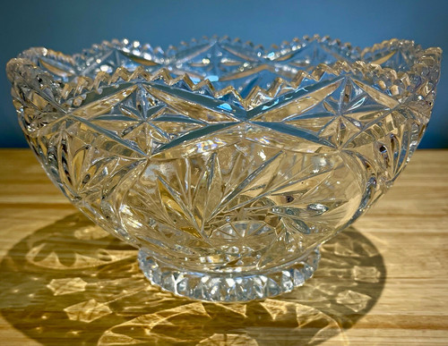 Lead crystal cut glass fruit