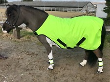 Mini/Shetland Light Mesh Breathable Lead Out/Horse Walker/Lunging Rug Hi Viz